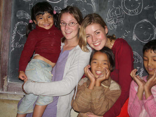 Laura and I with some of the boarders