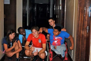 Sam volunteered in South Africa