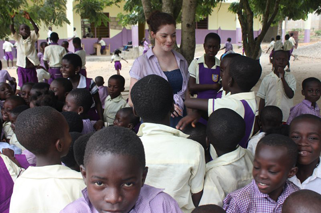 Fiona with pupils from Victory Assemblies of God International School Fiona with pupils from Victory Assemblies of God International School