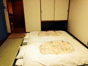 Japanese Ryokan, Japanese traditional style bedroom. 